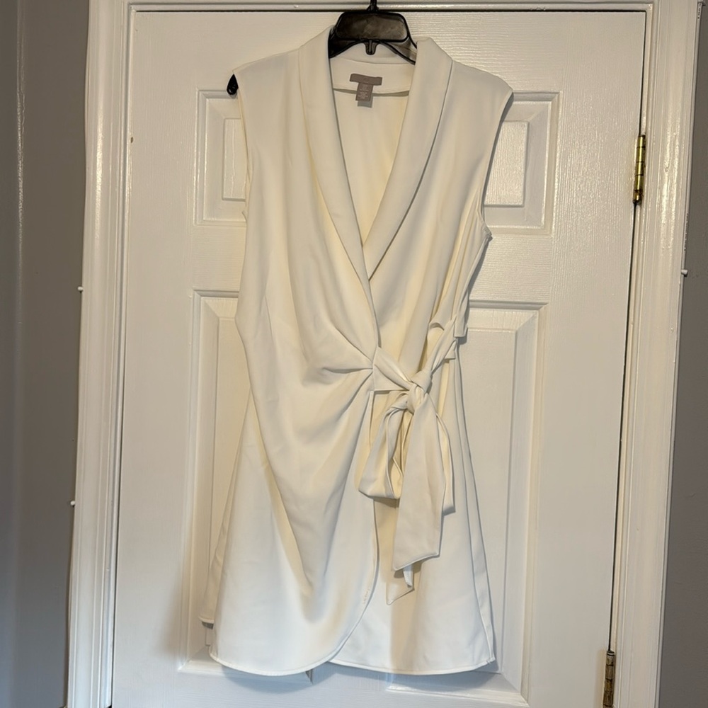 H&M White Wrap Dress